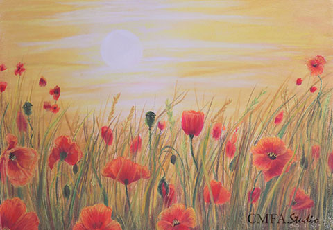 Tuscan Sunset on Poppies