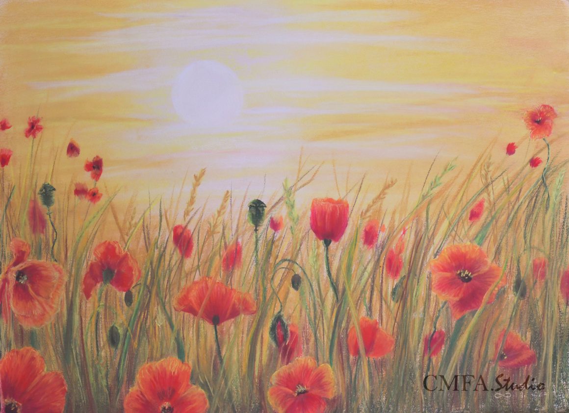 Tuscan Sunset on Poppies